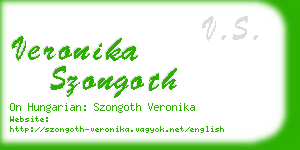 veronika szongoth business card